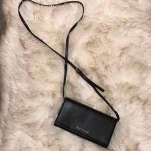 Ted Baker black leather crossbody